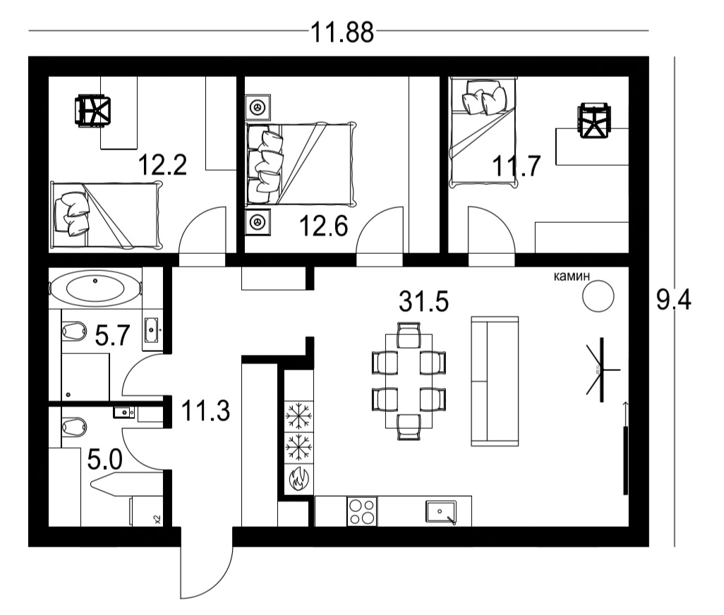 Каталог проектов каменных домов компании ПроДом